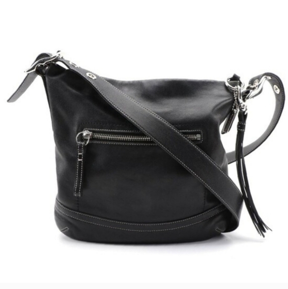 Coach 1415 Soho Slim Y2K Black Leather Hobo Fringe Tasseled Shoulder Bag - Picture 2 of 13